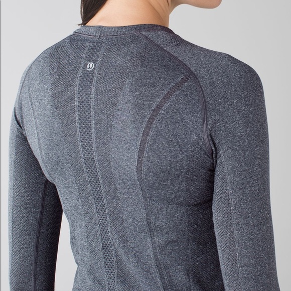 lululemon athletica Tops - Lululemon Swiftly Tech 3/4 Sleeve Heathered Black